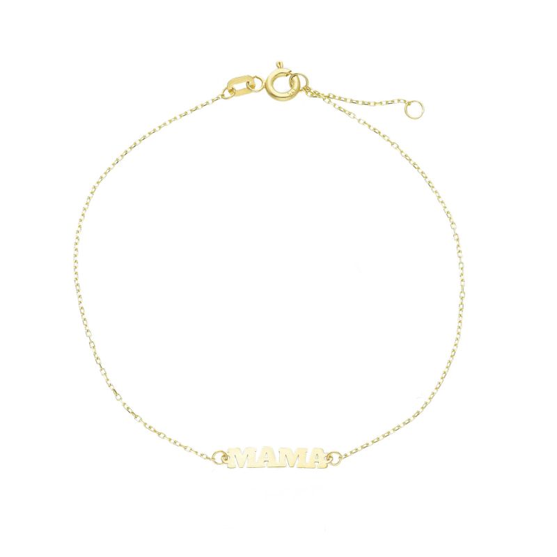 Φωτογραφία από Βραχιόλι MAMA απο χρυσό κ9 (code S284078)