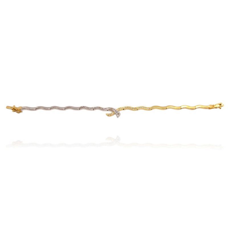 Φωτογραφία από Bracciale in oro Giallo & Bianco 14k (code M2930)