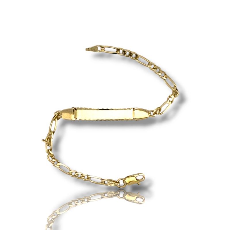 Φωτογραφία από Bracciale targa in oro giallo k14 (code AL2719)