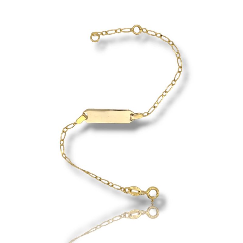 Φωτογραφία από Bracciale targa in oro giallo k14 (code AL2720)