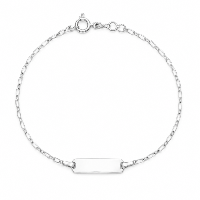 Φωτογραφία από Bracciale targa in oro bianco k14 (code AL2721B)