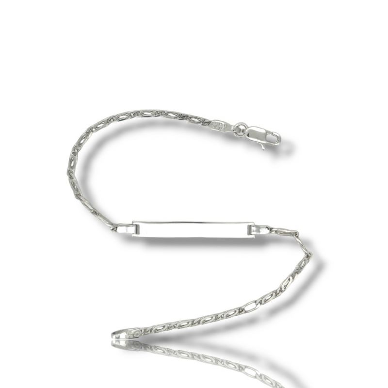 Φωτογραφία από Bracciale targa in oro bianco k14 (code AL2722)