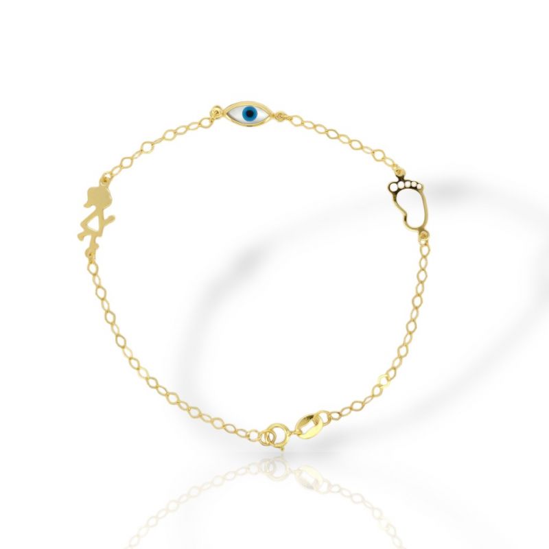 Φωτογραφία από Bracciale in oro giallo k9 con ragazzina (code AL2832)