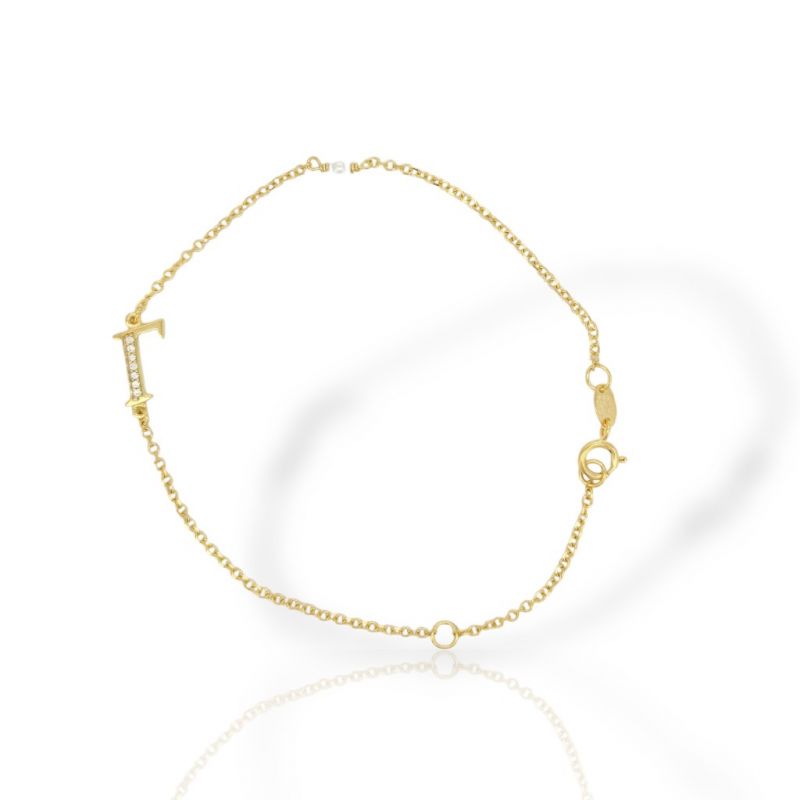 Φωτογραφία από Bracciale in oro K9 con la lettera greca Γ  (code AL2837)