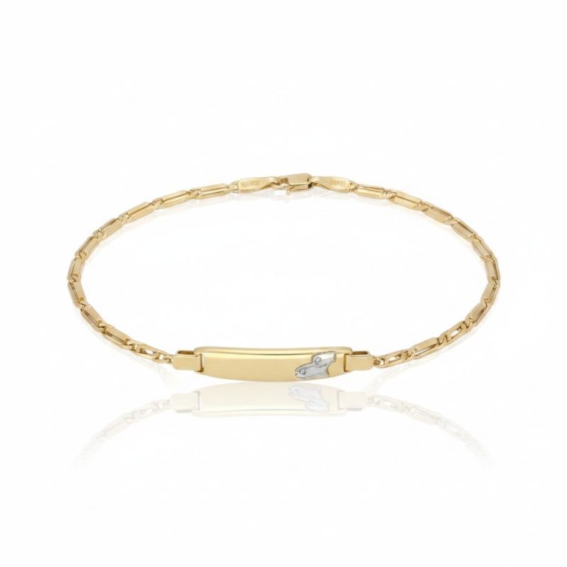 Φωτογραφία από Golden identity bracelet k14 (code AL2840)