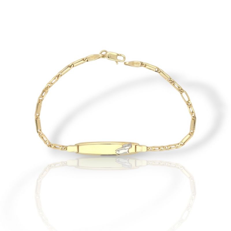 Φωτογραφία από Bracciale targa in oro giallo k14 (code AL2840)