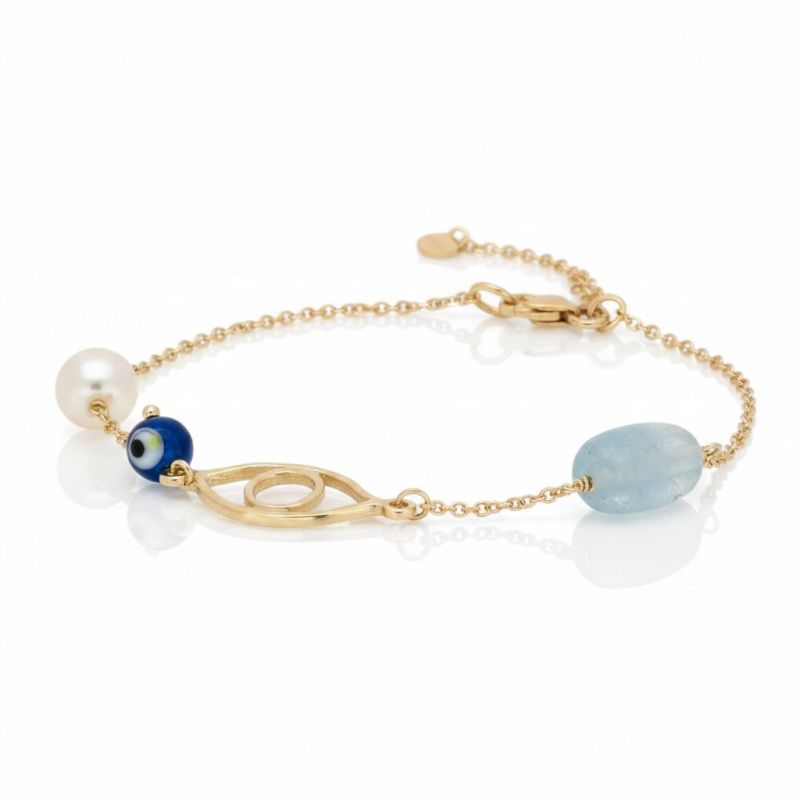 Yellow gold bracelet k14 (code AL2921) Φωτογραφία από Yellow gold bracelet k14 (code AL2921)