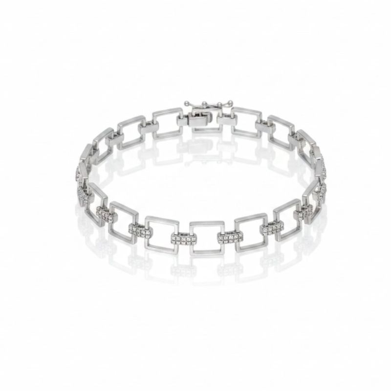 14k white gold bracelet (code M2905) Φωτογραφία από 14k white gold bracelet (code M2905)