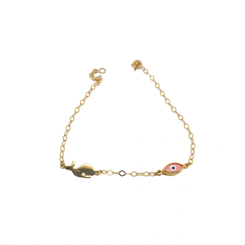 Φωτογραφία από Bracciale in oro k9 con occhio Greco (code AL2059)