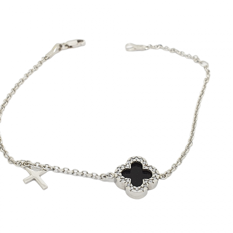 Φωτογραφία από White gold bracelet with cross (code AL2043)